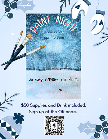 Blue Festive Winter Party Holiday Flyer