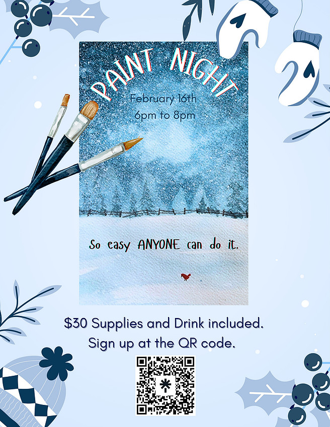 Blue Festive Winter Party Holiday Flyer